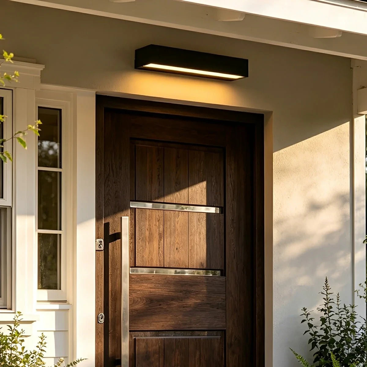 Minimalist Waterproof LED Black Modern Outdoor Wall Light gallery