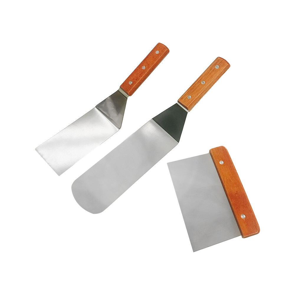 Stainless Steel Spatulas, Scraper for Cast Iron BBQ Flat Top Grill Skillet Pan gallery
