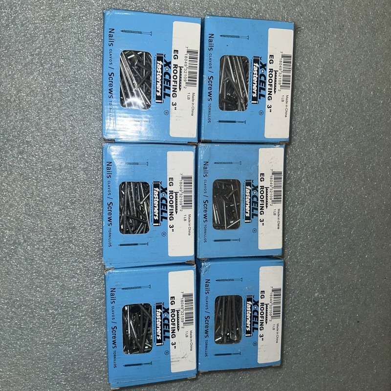 Roofing Nail 3” Electro Galvanized Finish 6 Boxes @1pound/box, 6 Pounds Total gallery