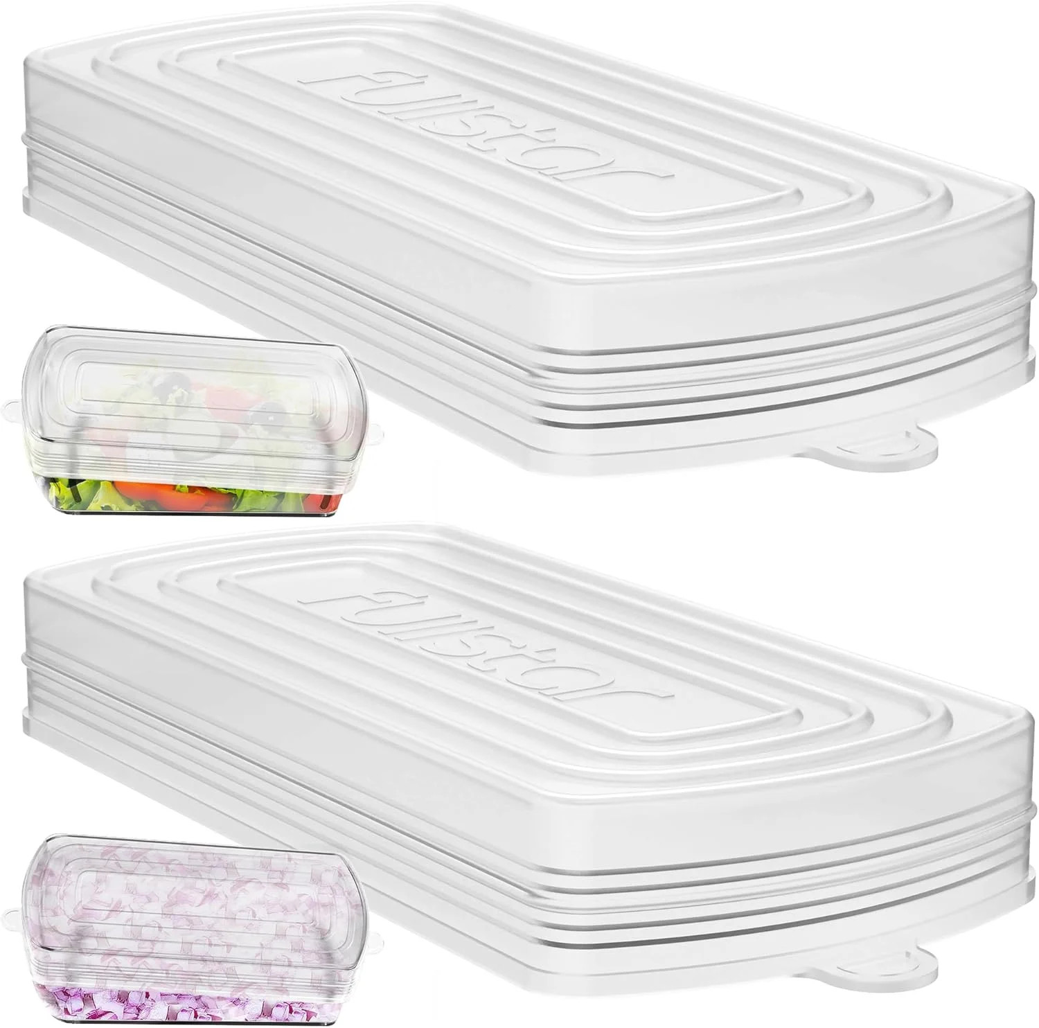 fullstar Silicone Stretch Lids for Fullstar Choppers & Mandoline Slicers - Reusa gallery