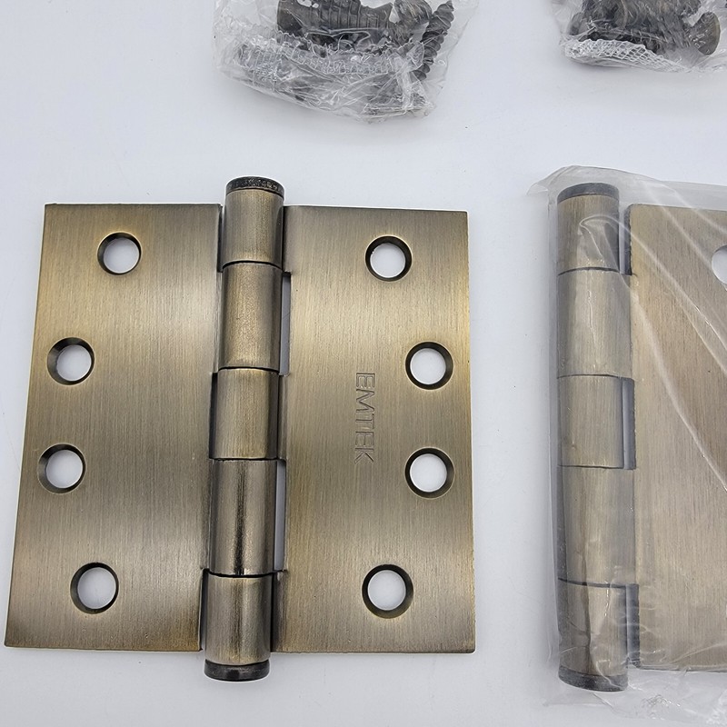 Emtek 4" x 4" Square Corner Plain Bearing Mortise Hinge - Pair | 92014US7 gallery