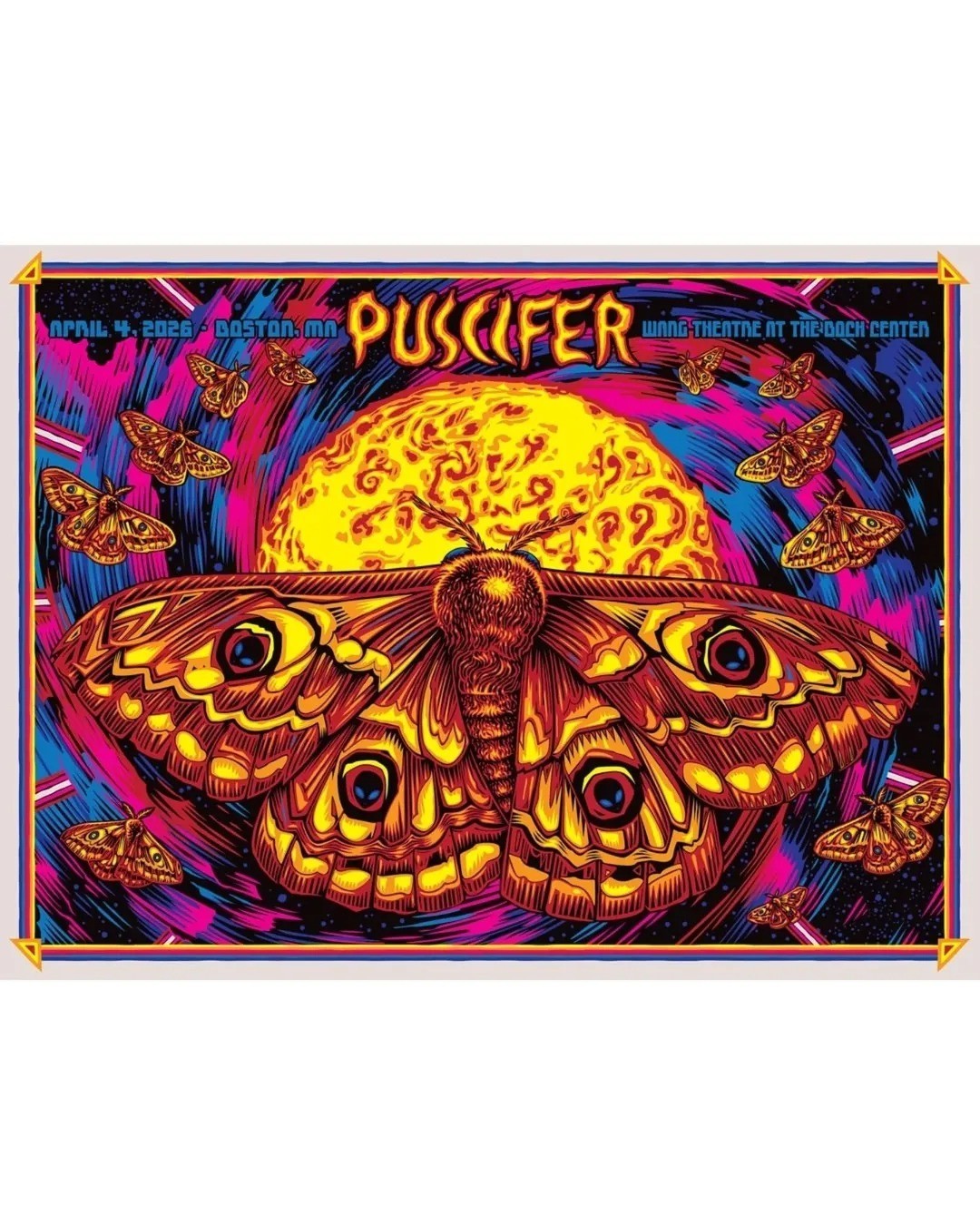 Puscifer April 4 2026 Boston Poster - Moth Moon Art gallery