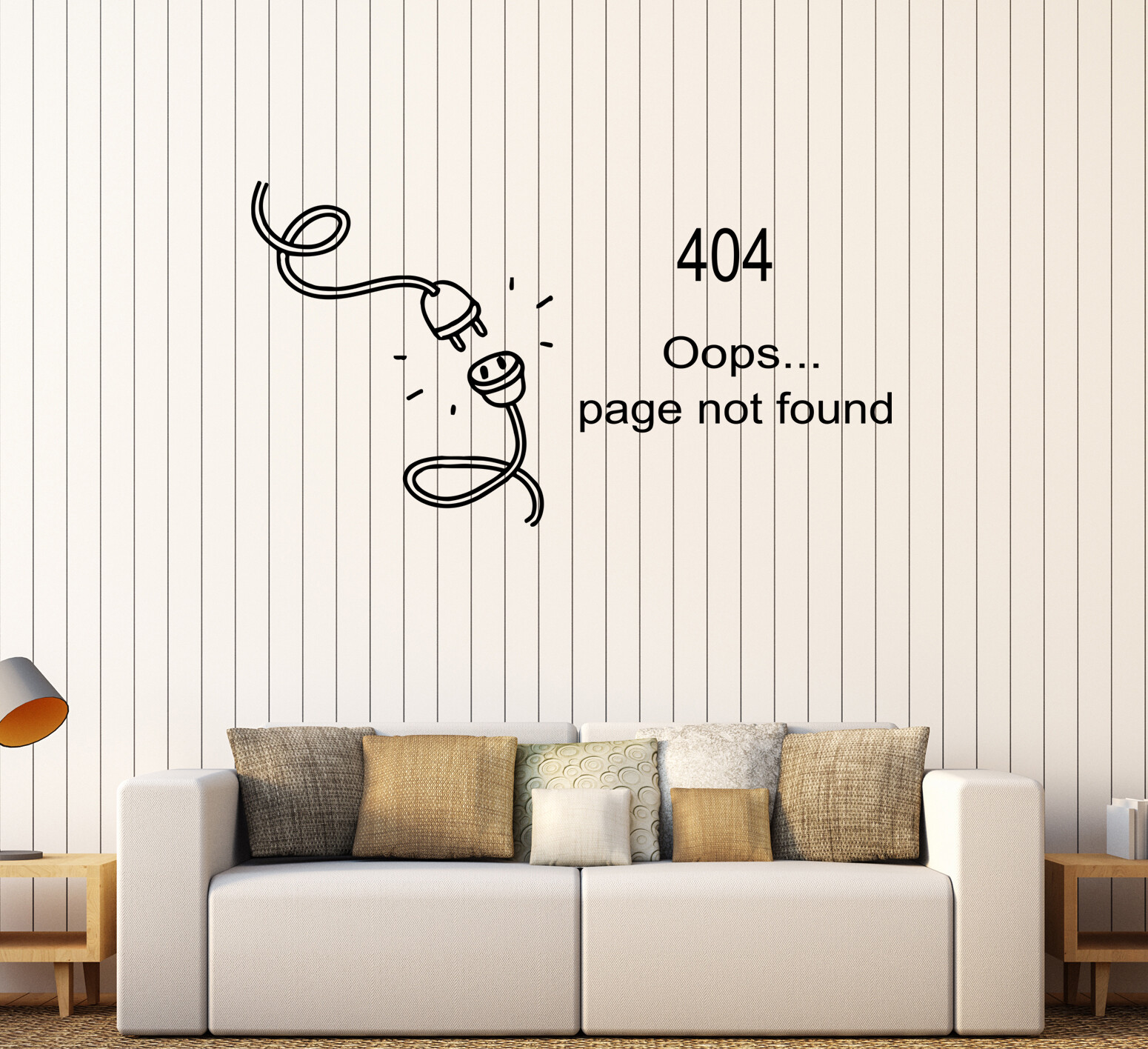 Wall Decal Page Not Found Lettering Word Internet Vinyl Sticker (ed2096) gallery
