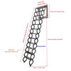 Wall Mounted Attic Loft Ladder 9.8 ft (12 steps) Folding Stairs gallery