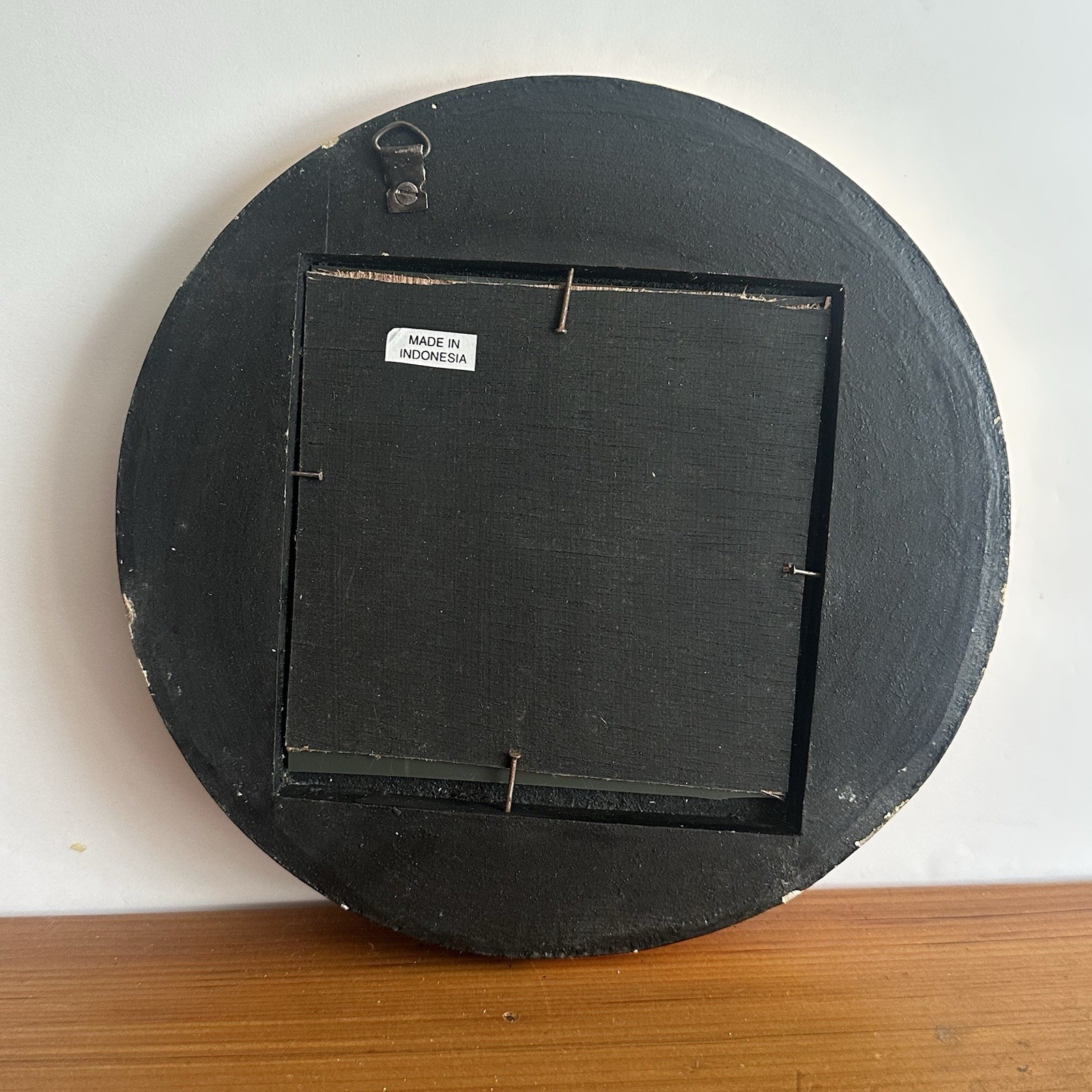 Vintage 90s Celestial Sun Moon Stars Mirror 8in Hand Painted Whimsygoth Black gallery