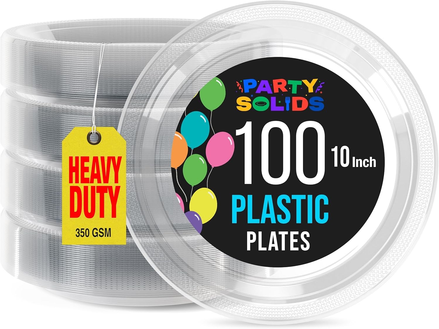 Party Solids Clear Plastic Plates For Party 10" Clear Disposable Plates gallery