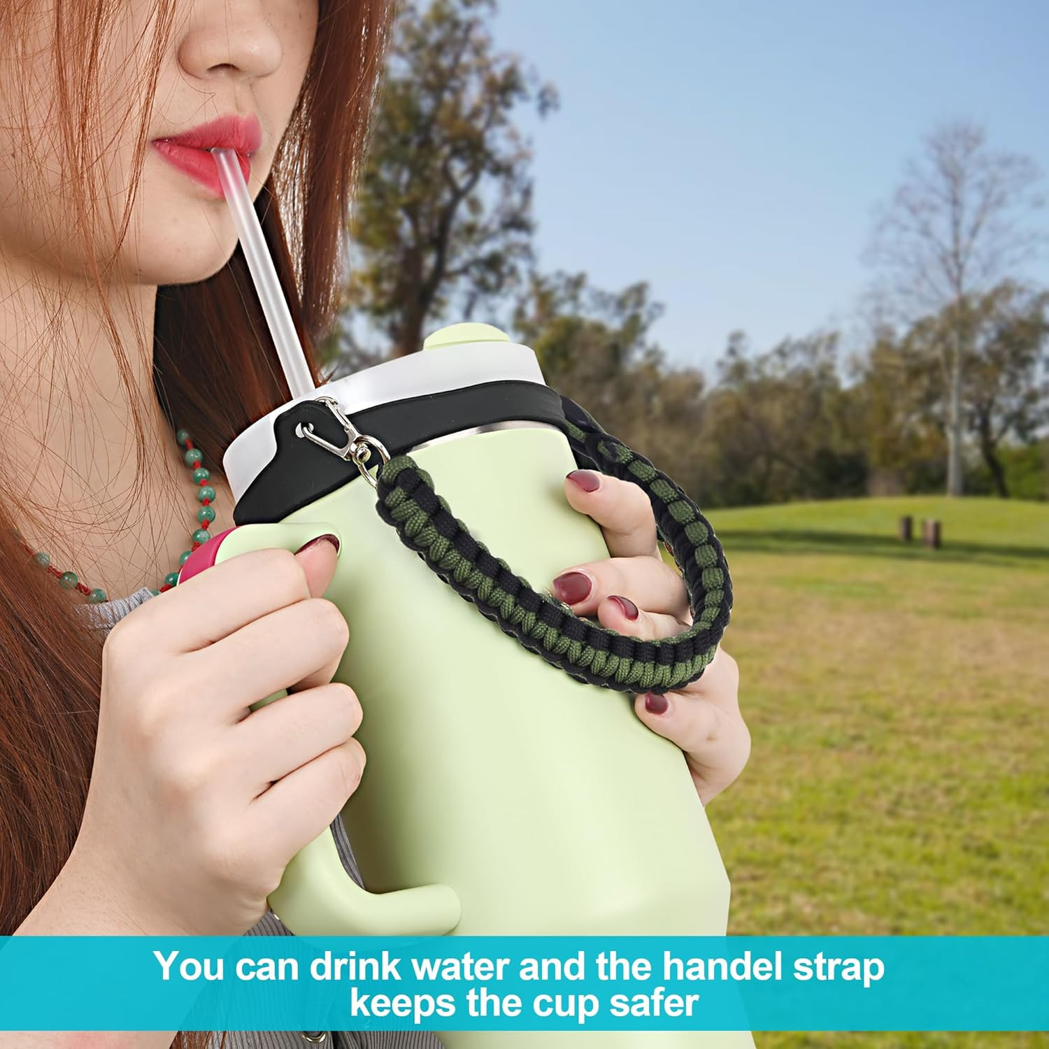 Paracord Handle Strap for Stanley Cup - Heavy Duty Compatible with Stanley 40Oz gallery