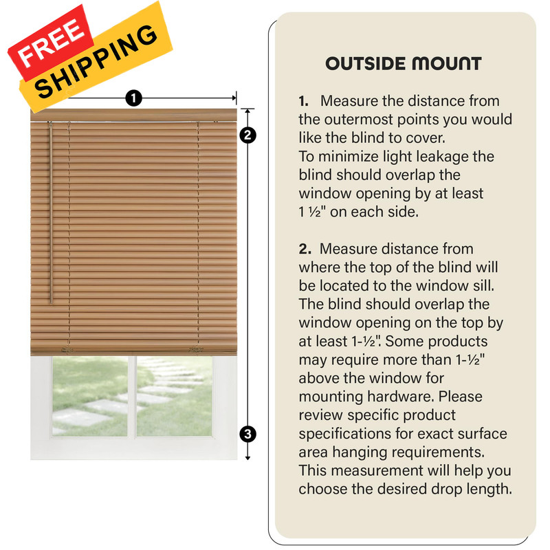 Cordless Light Filtering Mini Blind - 24 Inch Width, 72 24"W x 72"H, Woodtone gallery