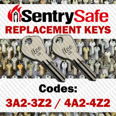2 Sentry Safe Replacement Keys Cut To Your Code 3A2-3Z2 / 4A2-4Z2