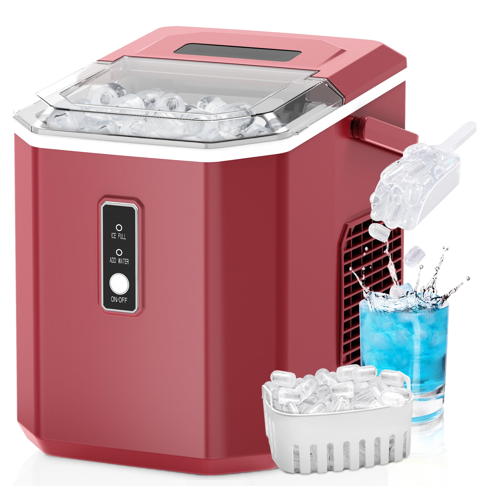 Countertop Ice Maker 26 lbs/Day Portable Self-Cleaning, 9 Bullet Ice in 6 Min gallery