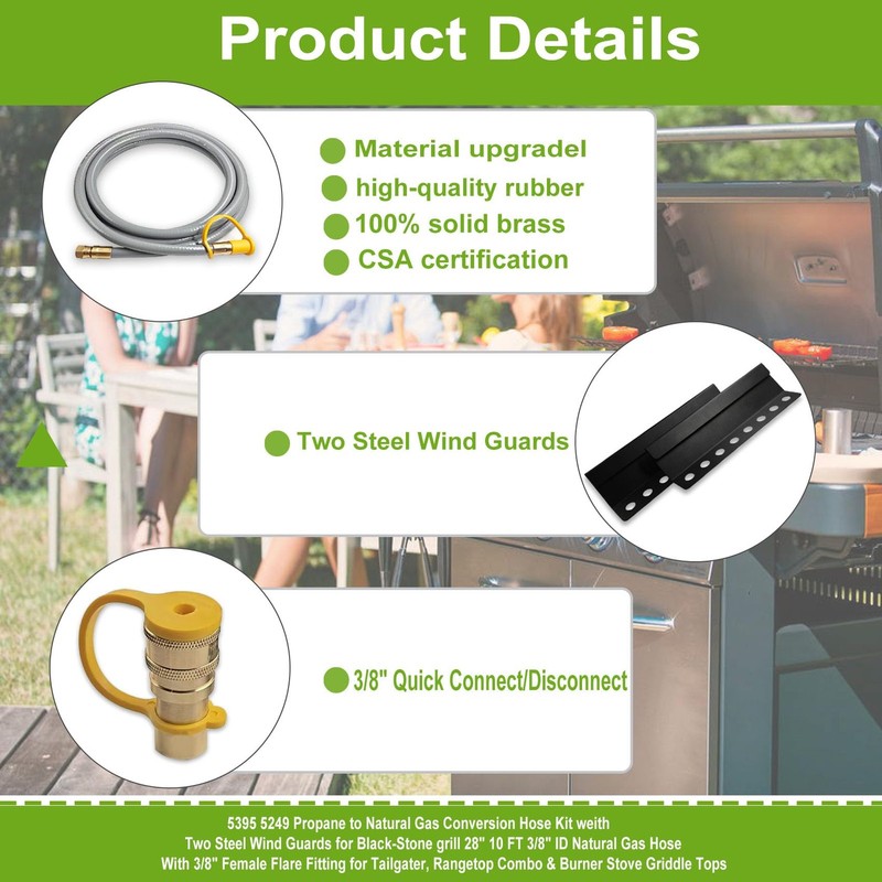 Blackstone Natural Gas Conversion Kit 28 30 36 Inch Griddle Propane to Natural G gallery