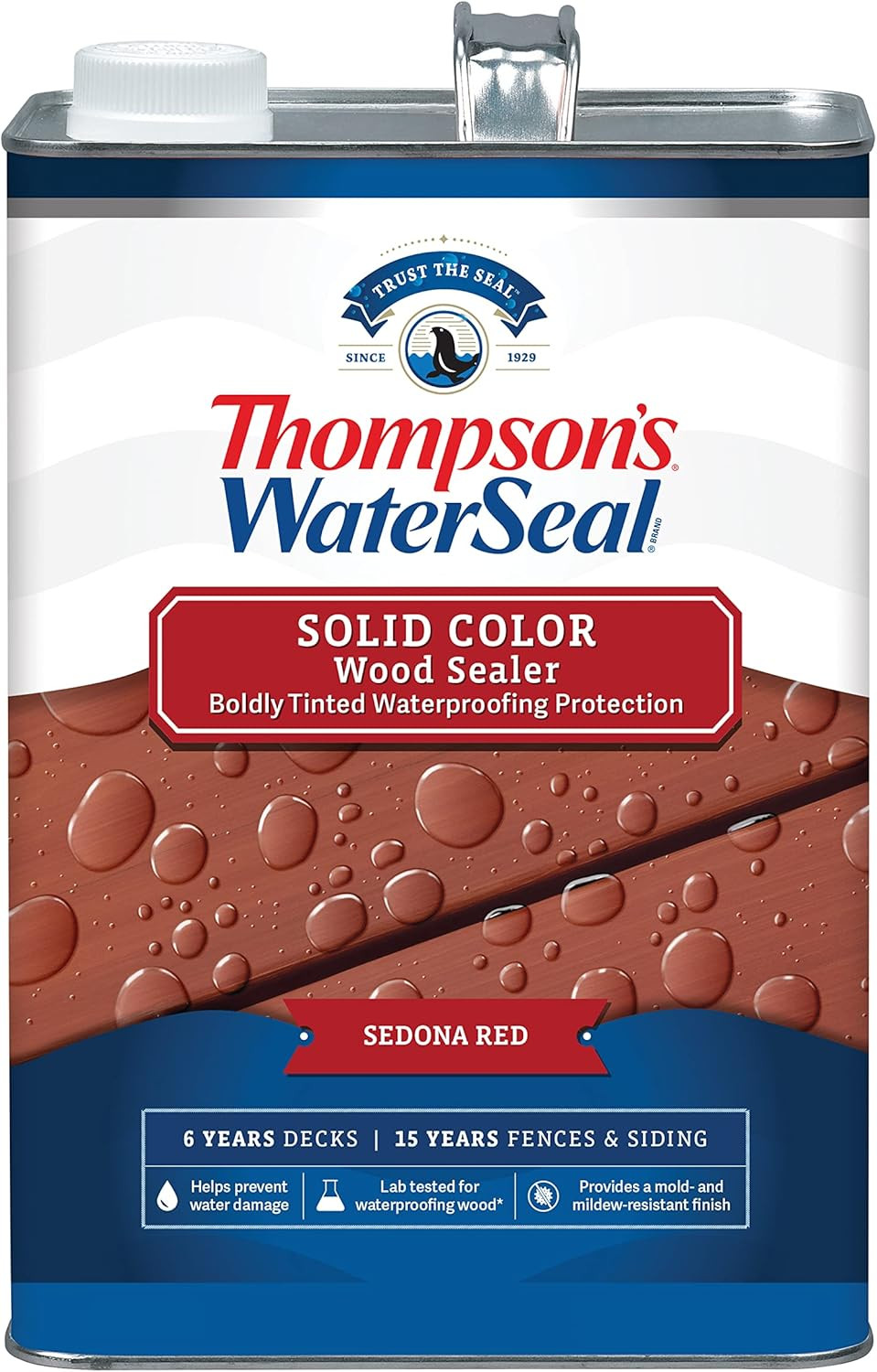 Waterseal Solid Color Waterproofing Wood Stain And Sealer Sedona Red 1 gallery
