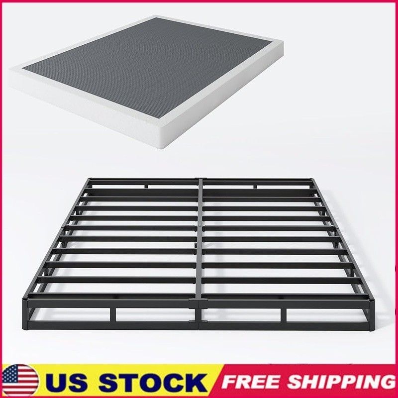 Queen Box Spring 5 Inch Heavy Duty Metal Quiet Assembly Squeak Resistant Cover gallery