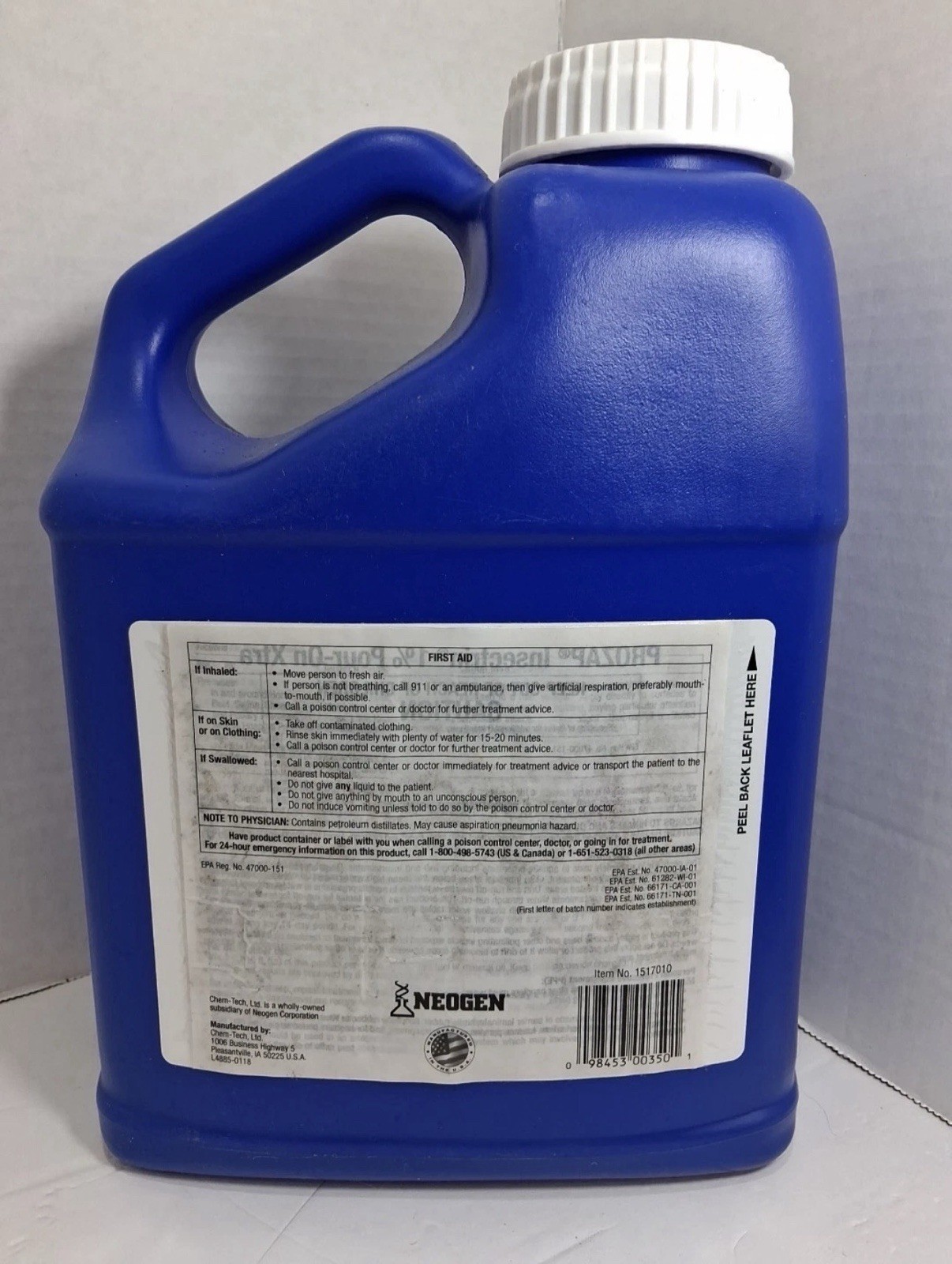 Neogen 1517010 Prozap Insectrin 1% Pour-On Xtra 1 Gallon New gallery