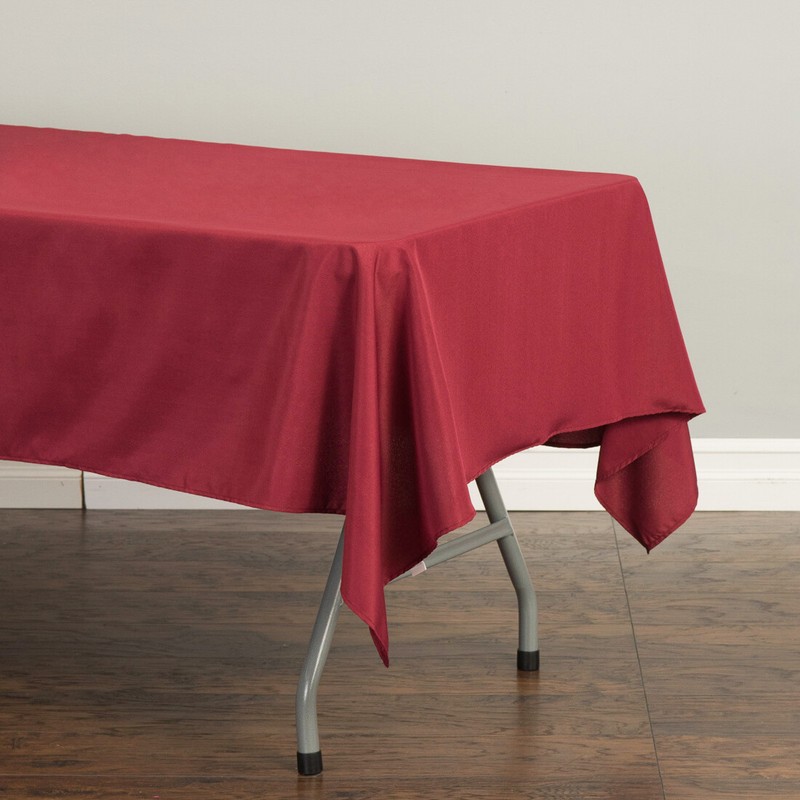 60 x 126 in. Rectangular Polyester Tablecloths for 8 ft. Tables Banquet Party gallery