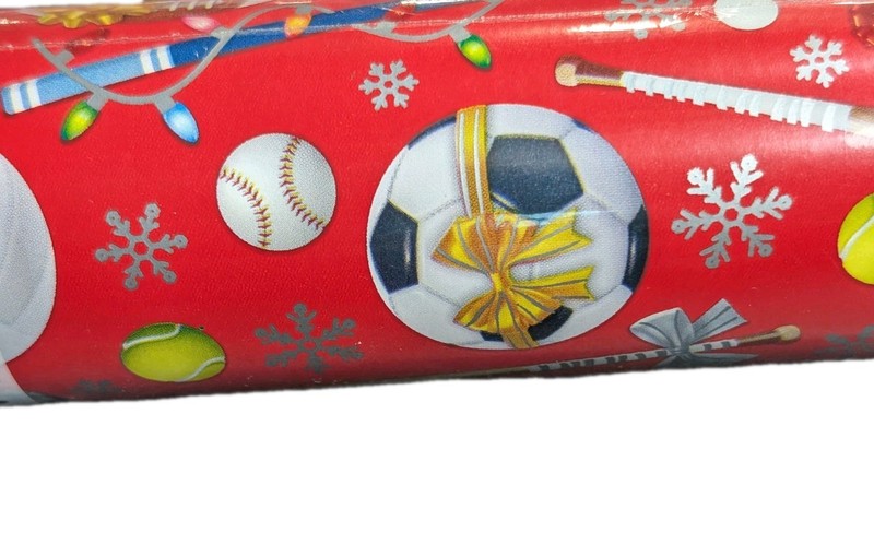 4Pack - Holiday Sporting Goods Wrapping Paper -Jillson Roberts Gift Wrap XjJ685 gallery