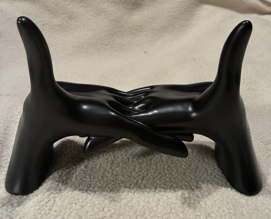 Eternal Black Hand Sculpture Resin Statue Modern Phone Stand Home Office Decor gallery