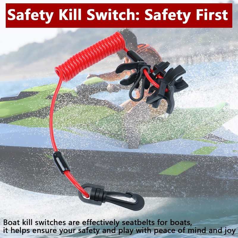 Universal Boat Kill Switch Lanyard – 7 Keys for Yamaha Mercury Suzuki Outboard gallery