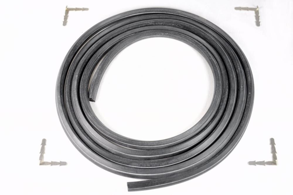 Universal 4-Sided Cooker Oven Rubber Door Seal,Black with square corner brackets gallery