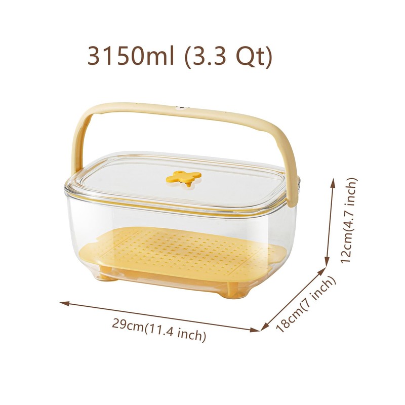Fruit and Vegetable Storage Container with ice Pack, Fruit Vegetable Fresh Bo... gallery
