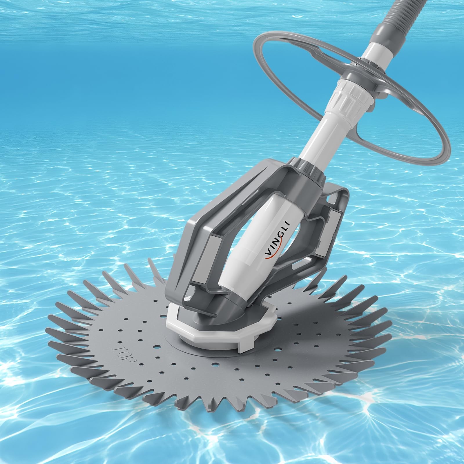 VINGLI Pool Vacuum Cleaner Automatic Sweeper Swimming Creepy Gray&White gallery
