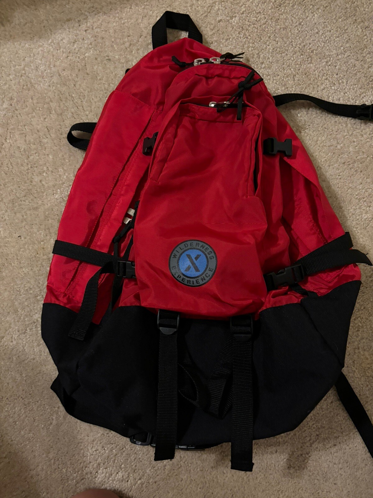 wilderness experience backpack red & Black