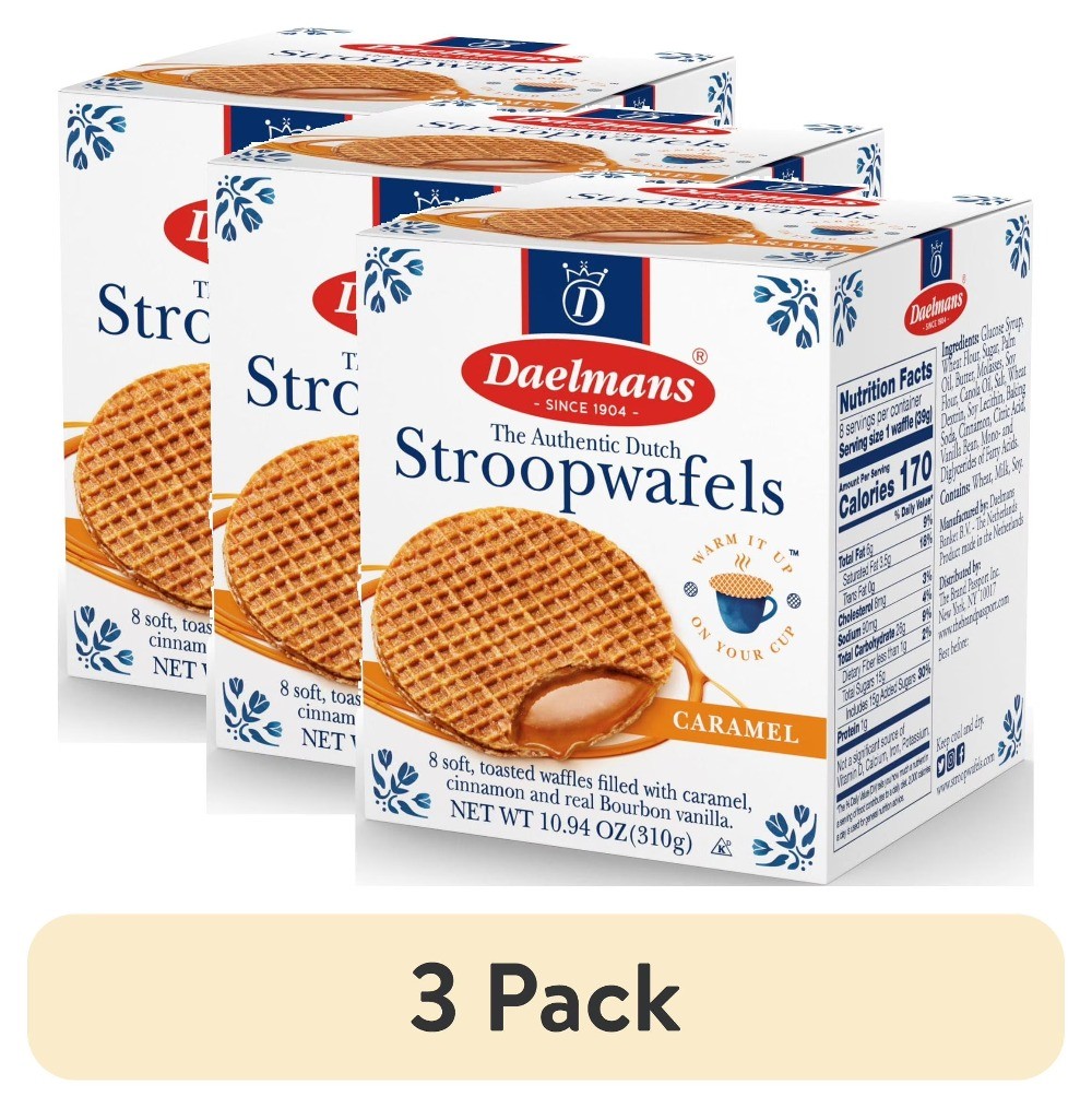 (3 pack) Caramel Stroopwafels, Delicious Dutch Syrup Waffles, Contains Wheat gallery
