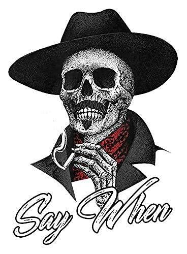 Say When Doc Holiday Sticker Decal Skeleton Skull Tombstone Quote 2 Pack West... gallery