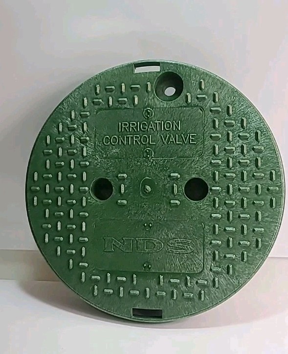 10” Round Standard Series Valve Box Cover, Green, NDS Cntrl Irrig Lid gallery