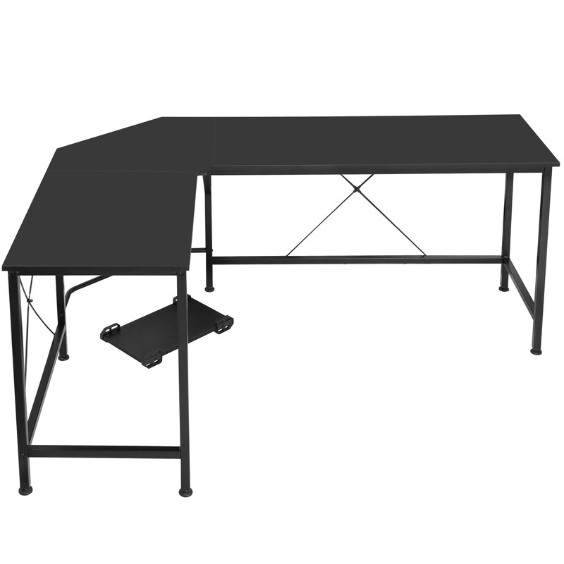 Computer Gaming Laptop Table L-Shaped Desk Corner Workstation Office Desk 66" gallery