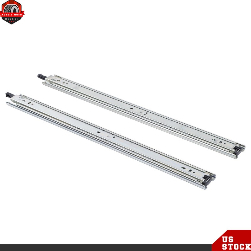 1 Pair 22 Inch Locking Drawer Slides Full Extension & Lock 150 lb Load Capacity gallery