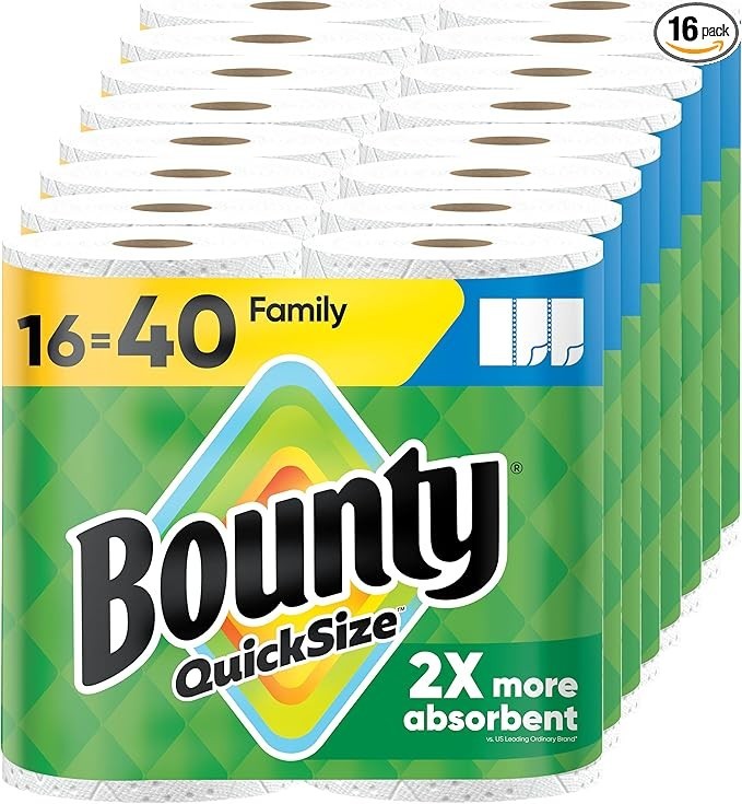 Bounty Quick-Size Paper Towels - 16 Family Rolls, 40 Regular Rolls gallery