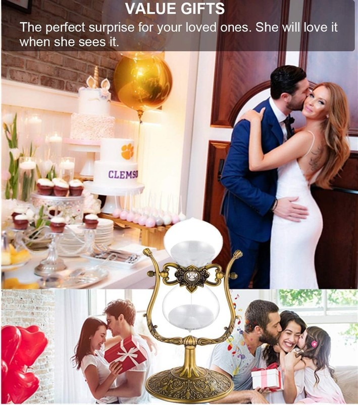 Hourglass Timer Sand Clock 60 Minutes, 360° Rotating Large 60 Min, White gallery