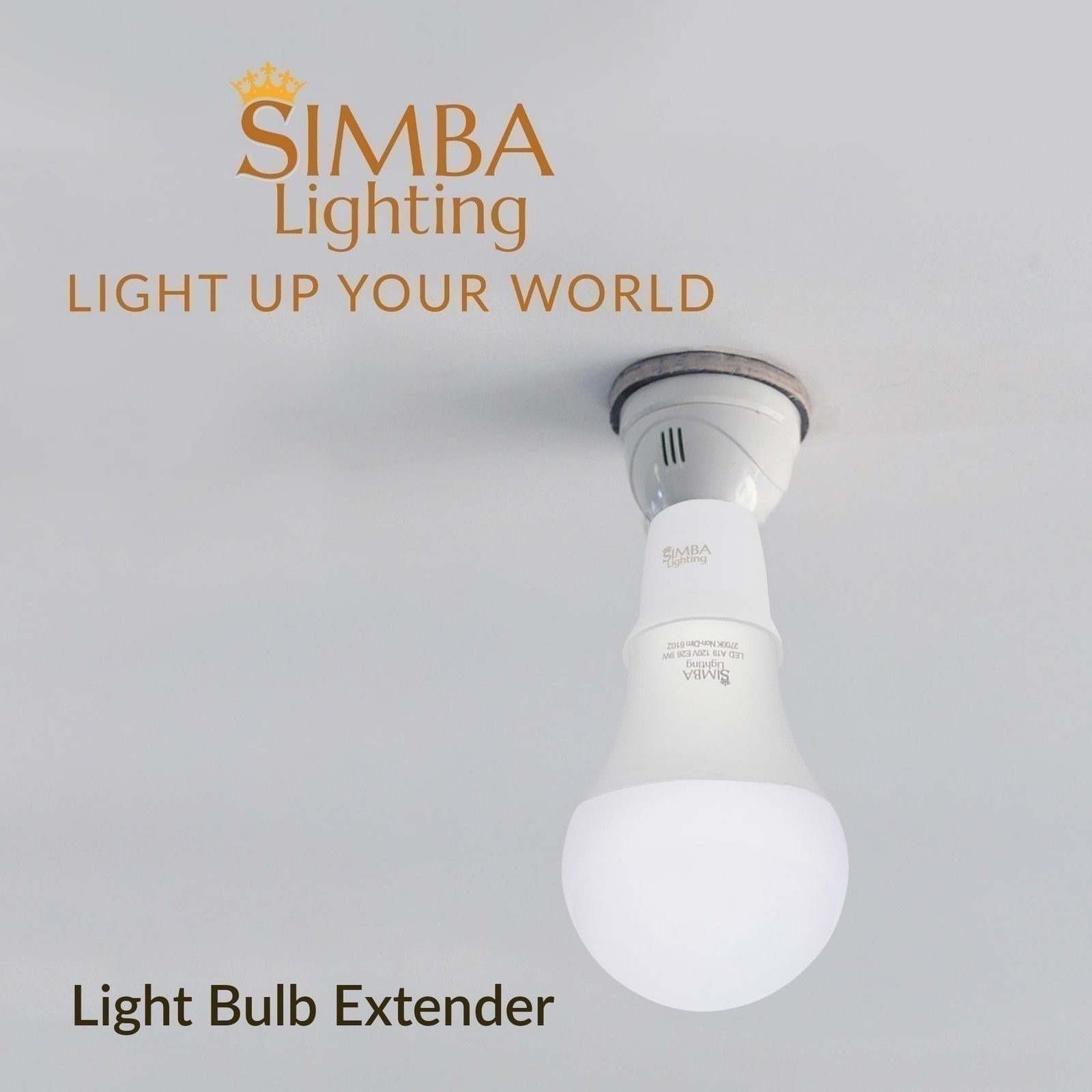 [4 Pack] Simba Lighting E26 Light Bulb Socket Extender 3cm / 1.2in Adapter White gallery
