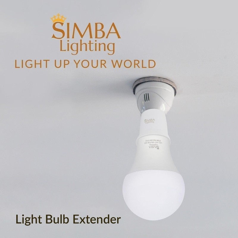 [4 Pack] Simba Lighting E26 Light Bulb Socket Extender 3cm / 1.2in Adapter White gallery