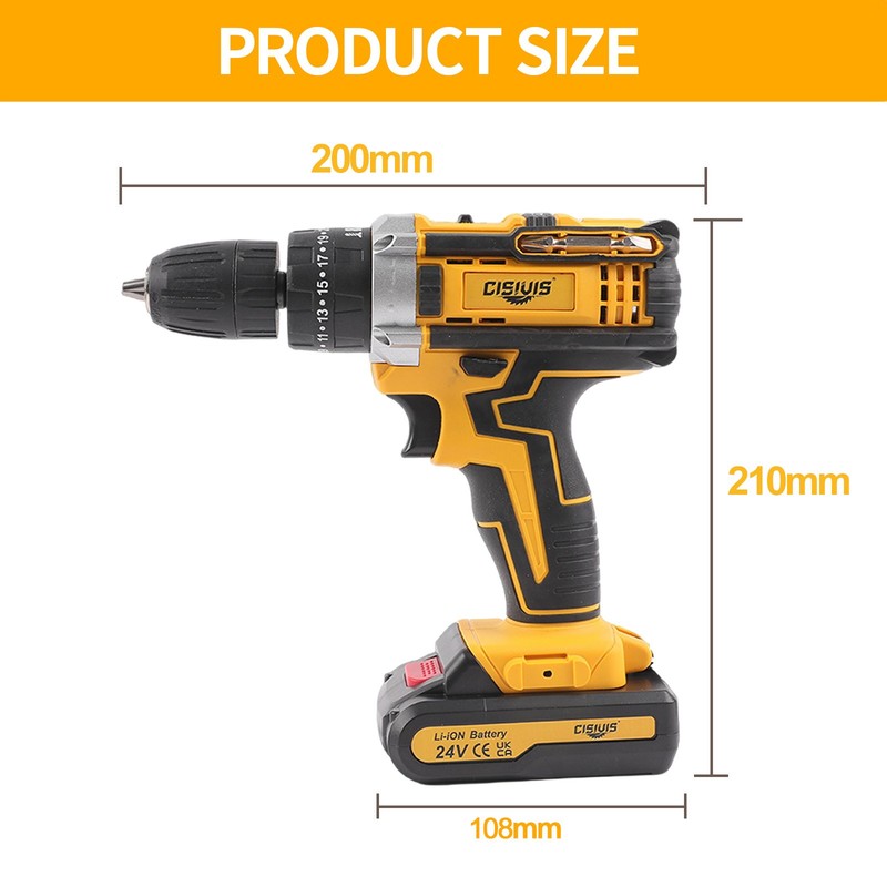 Cordless Brushless Impact Driver Hammer Drill Combo Kit with 2 Battery & Charger gallery