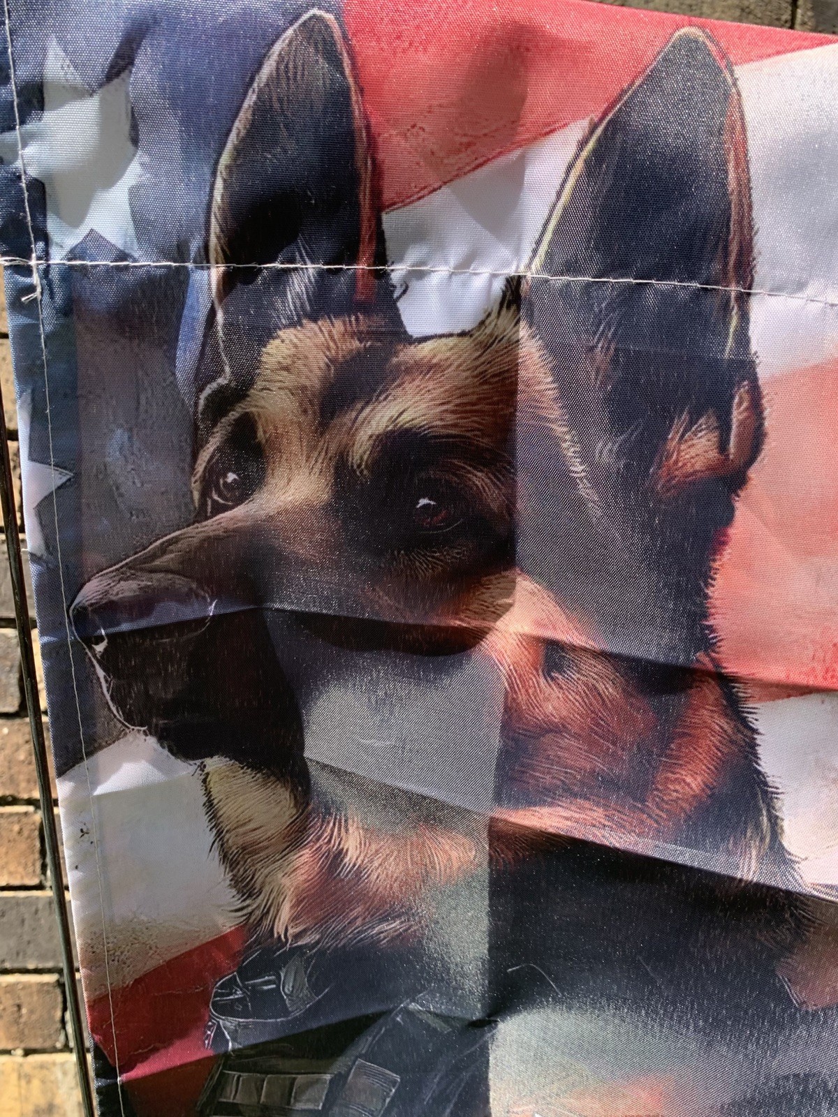 K9 In Tactical Vest Garden Flag Double Sided 12x18 gallery