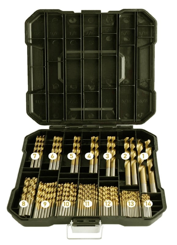 New HSS Drill Bit Set Titanium Coated 230Pcs/99Pcs Round Shank Drill Metal Steel gallery