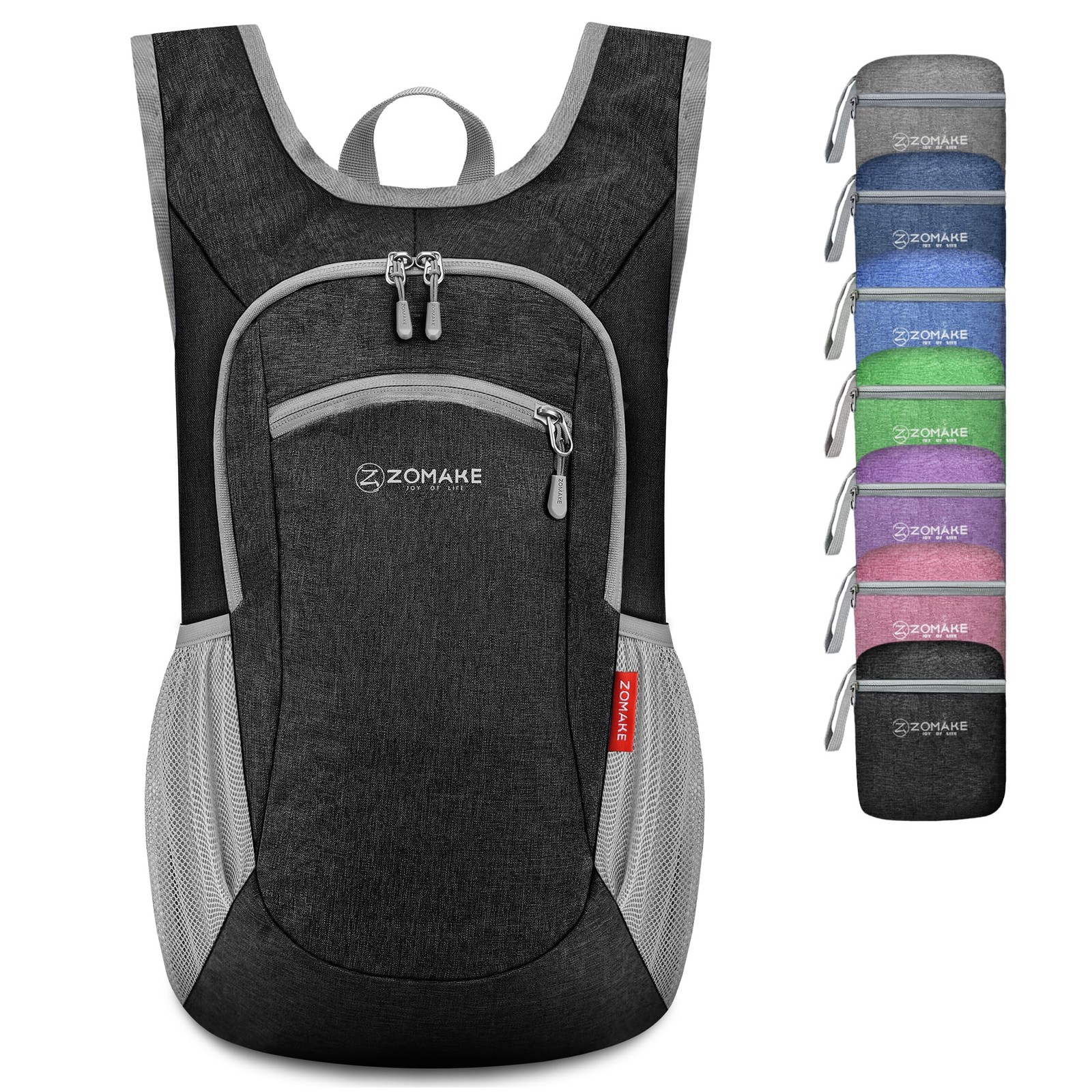 Ultra Lightweight Packable Backpack 10L Foldable Water Resistant Black