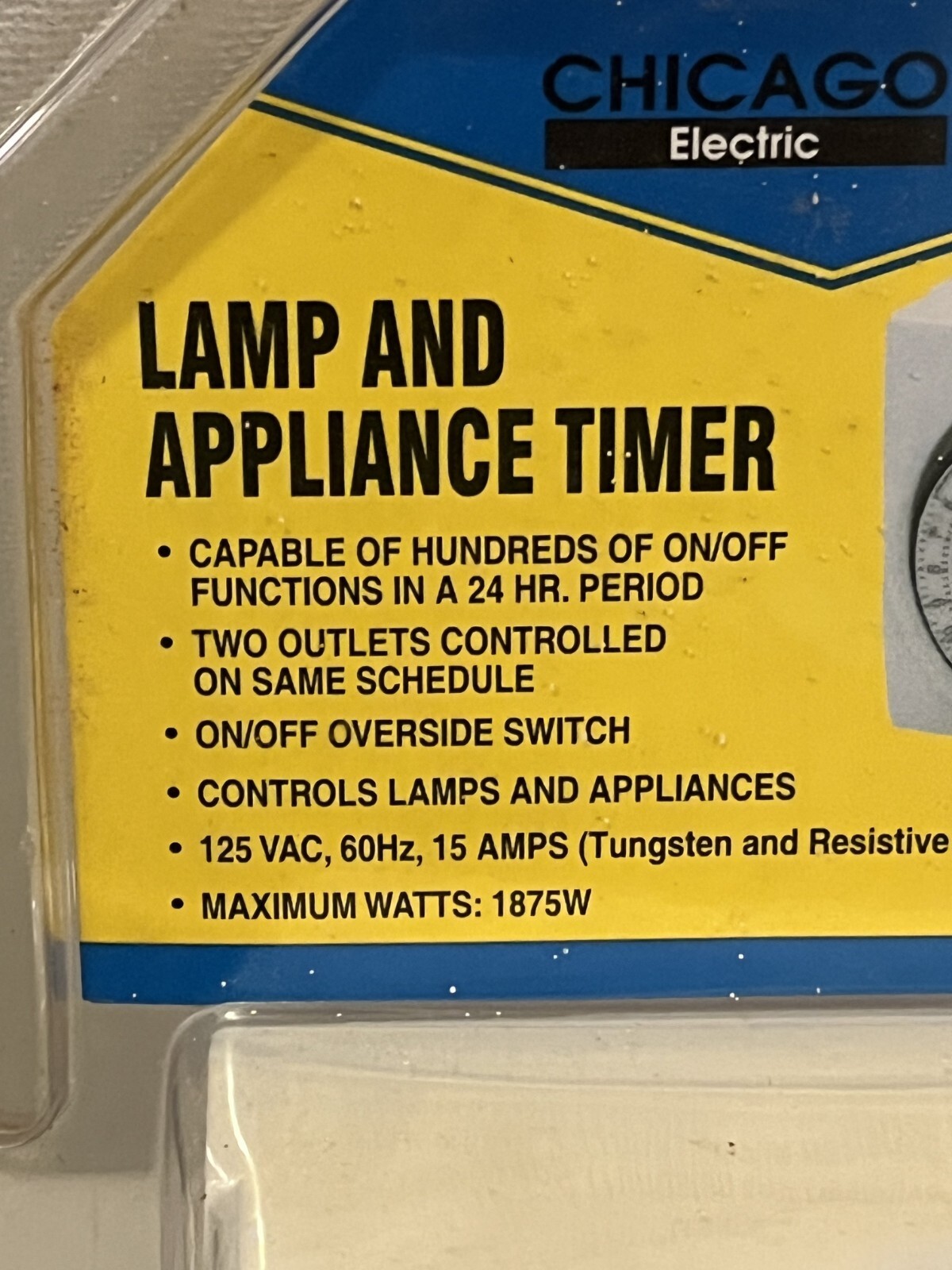 Electric Lamp and Appliance Timer #40148 Max 1875W 15Amps 125 V AC White gallery