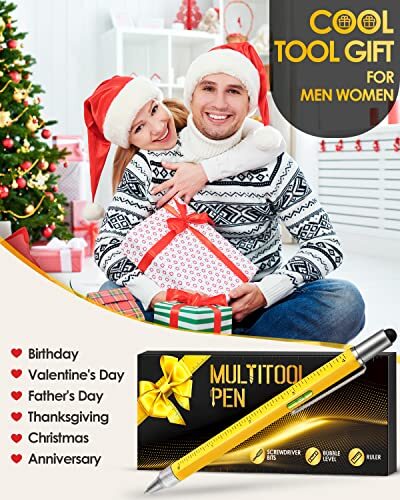 Stocking Stuffers for Men, Gifts for Men, Multitool Pen Mens Gifts for 1 Yellow gallery