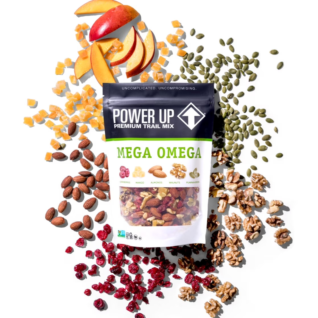 Power Up Mega Omega Trail Mix from Gourmet Nut, Resealable Bag, 14 oz, (3 Pack) gallery