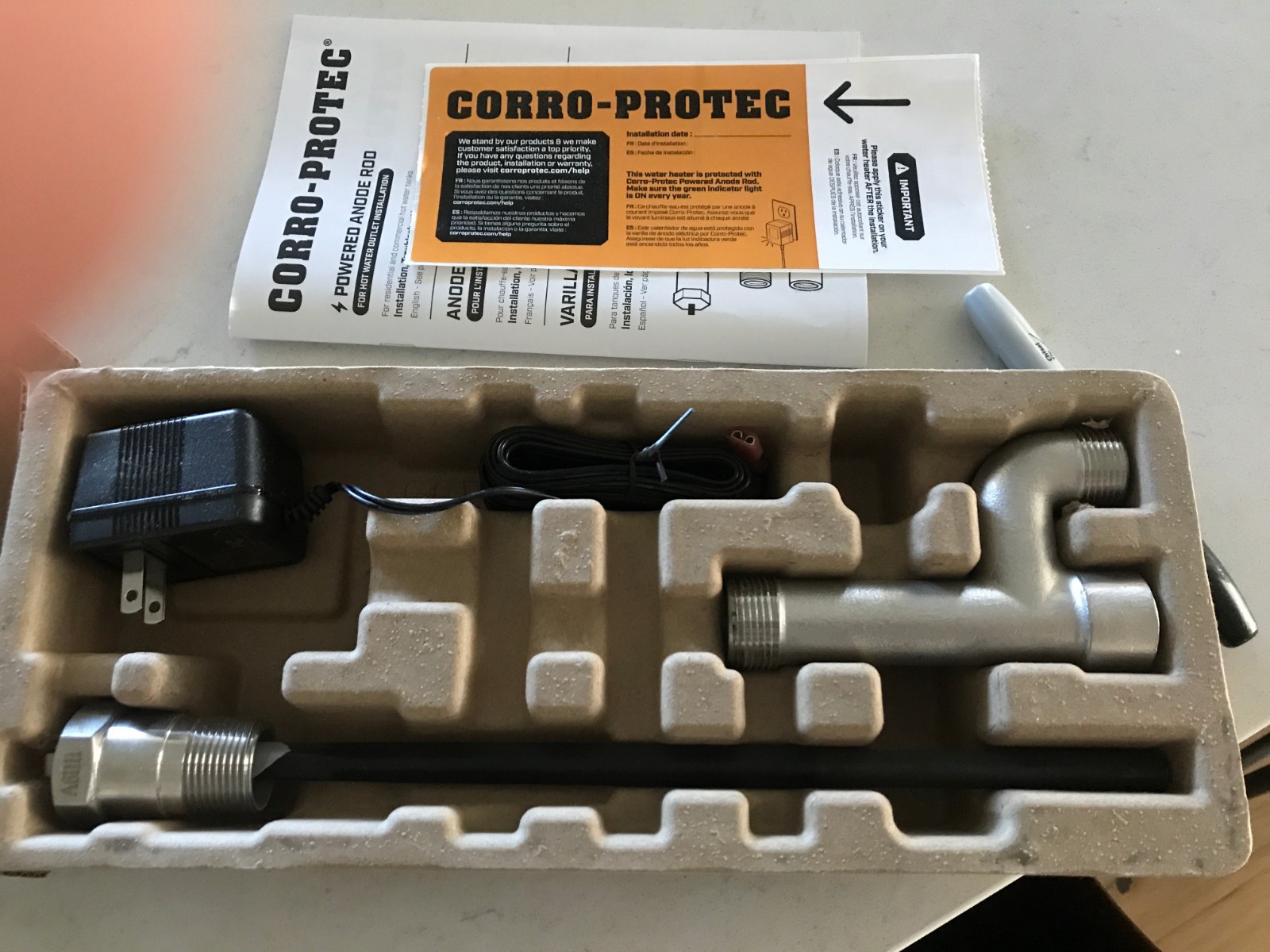 Corro-Protec Powered Anode Rod for bradford white water heater gallery