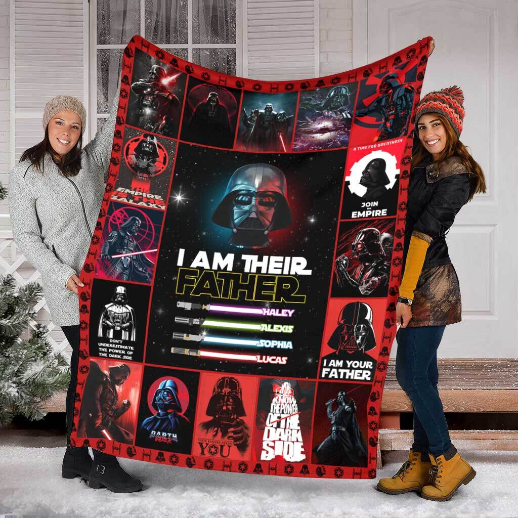 Personalized Star Wars Darth Vader I Am Their Father Gift For Dad Blanket gallery