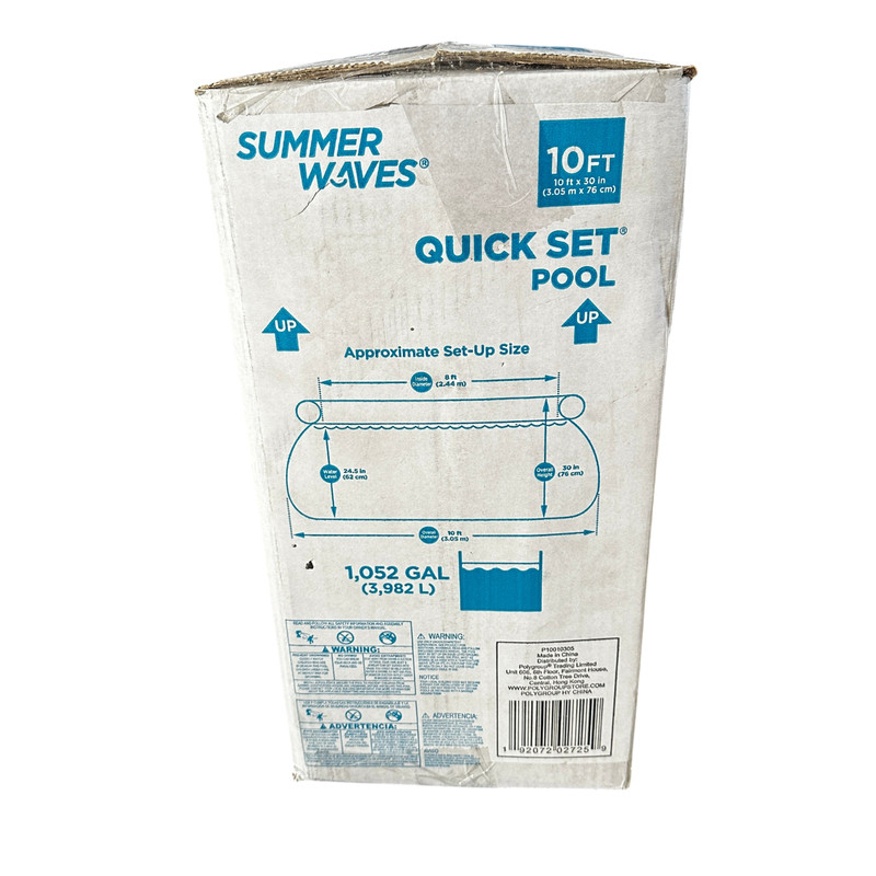 Summer Waves Quick Set Pool 10ft 30" Inflatable Above Ground Filter Pump gallery