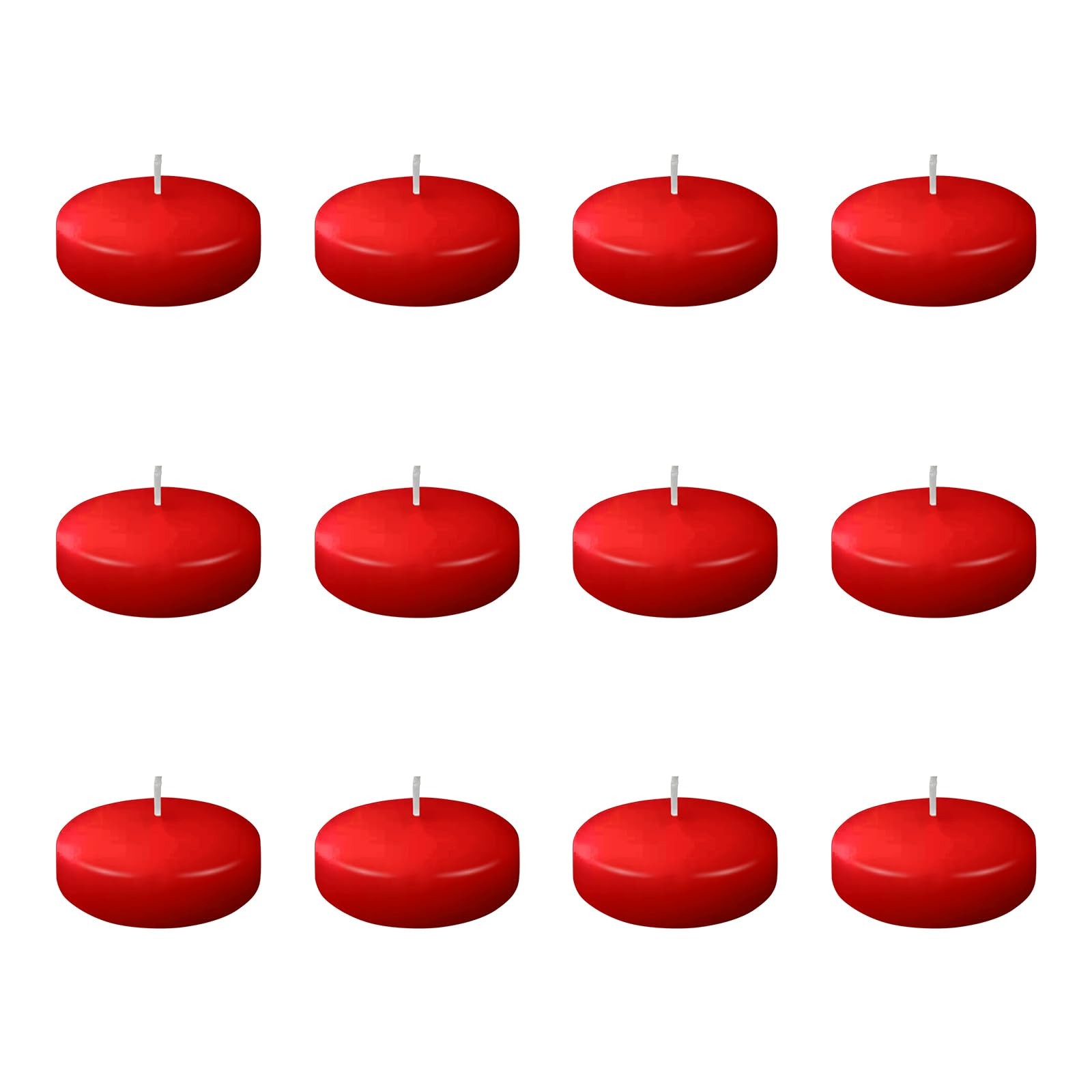 12 PCS 2 Inch Red Unscented Floating Candles 5 Hours Valentines Party Decor gallery