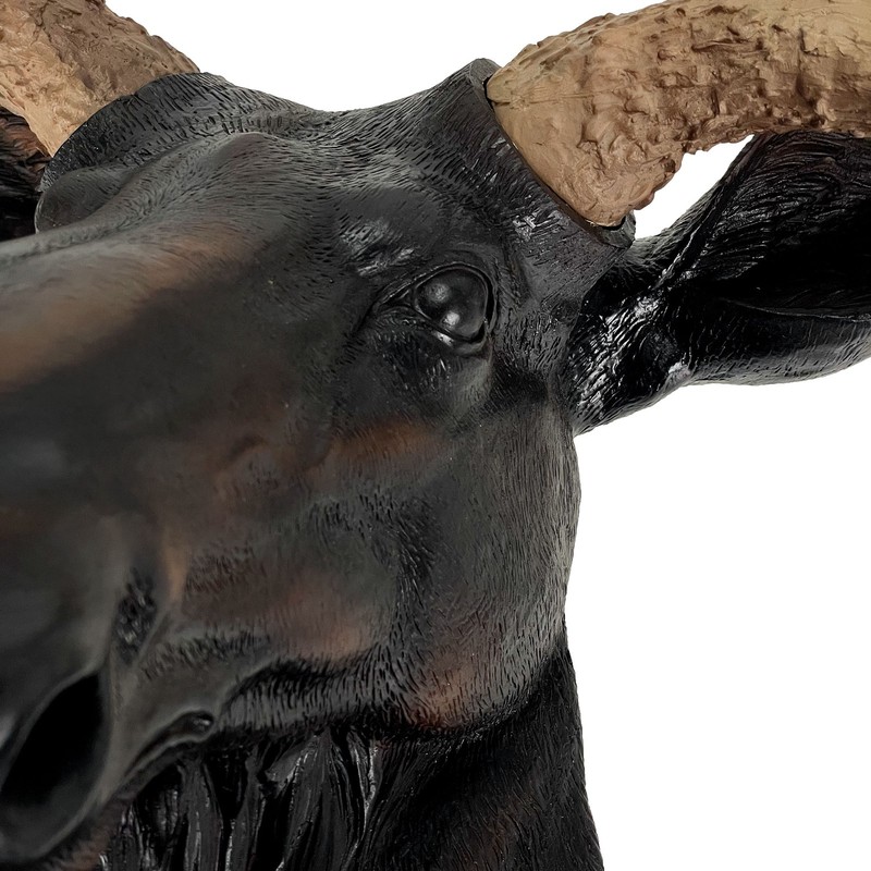 Zeckos Rustic Moose Head Bust Wall Sculpture 20x23in Brown Cabin Lodge Decor gallery