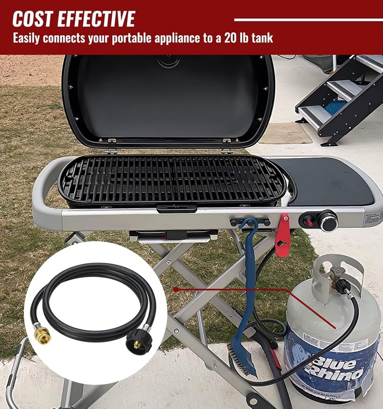3FT Propane Hose Propane Adapter Hose 1lb to 20lb Propane Tank Connection Hose gallery