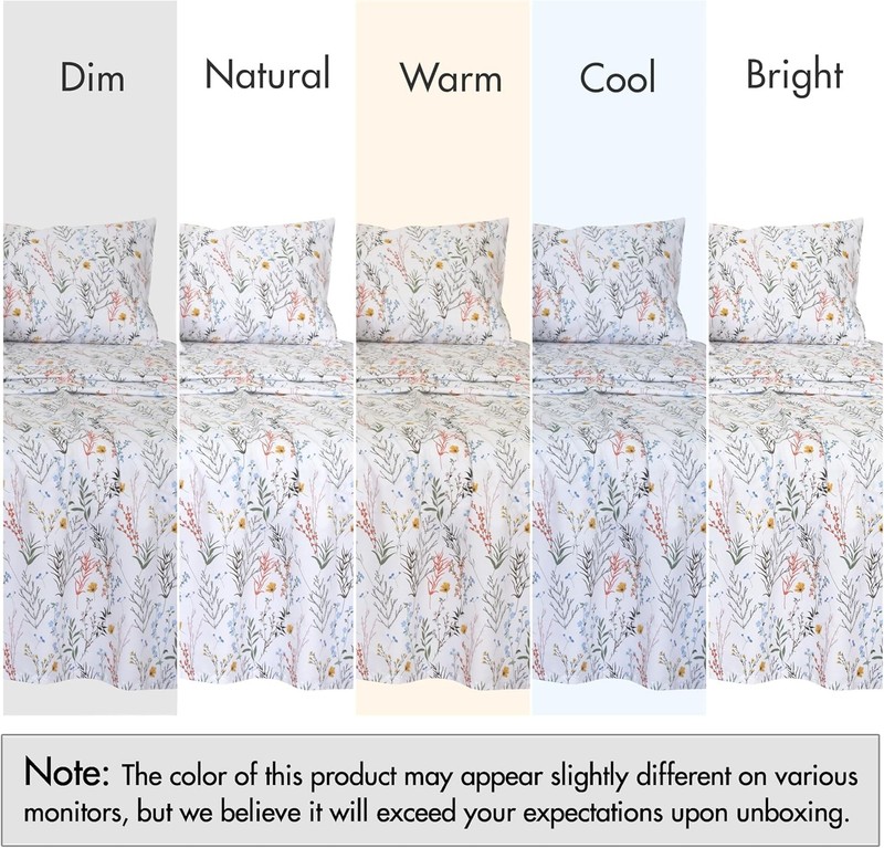 100% Cotton Percale Sheets Queen Size – Crisp Cooling Bed Sheets Hot Sleepers gallery
