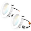 Sunco 4 Inch LED Recessed Lights, 11W 660LM Retrofit Downlight, 2 Pack gallery